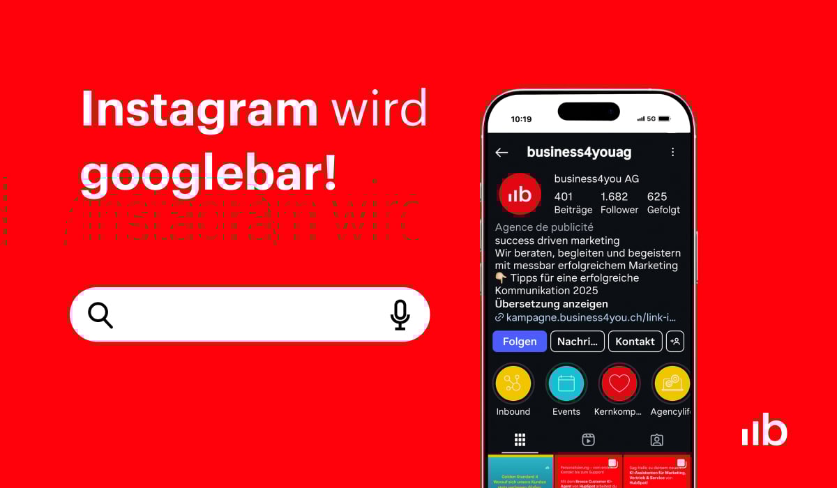 Instagram-Inhalte bei Google in den Suchergebnissen